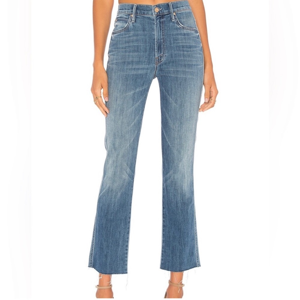 MOTHER DENIM High Wasted Rascal Ankle Fray in Lucky Strike Size 25